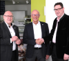 v.r. Landrat Martin Bayerstorfer (ED), Landrat Gerhard Bauer (SH), Geschäftsführer Klinikum Crailsheim Werner Schmidt