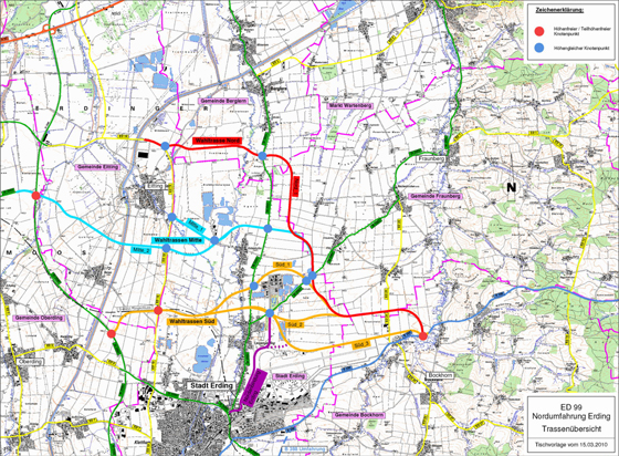 Planungen der Nordumfahrung Erding