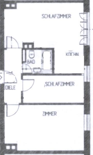 Grundriss ca.54,56m²