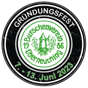 Logo des Gründungsfestes des Burschenvereins Oberneuching