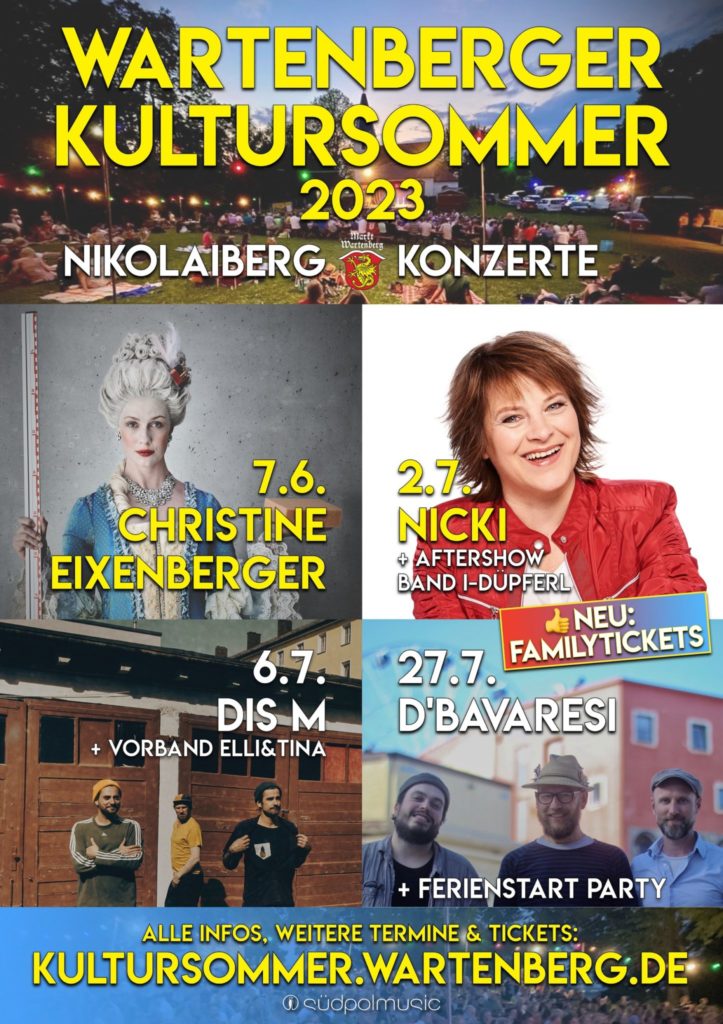 Plakat zum Kultursommer 2023 in Wartenberg