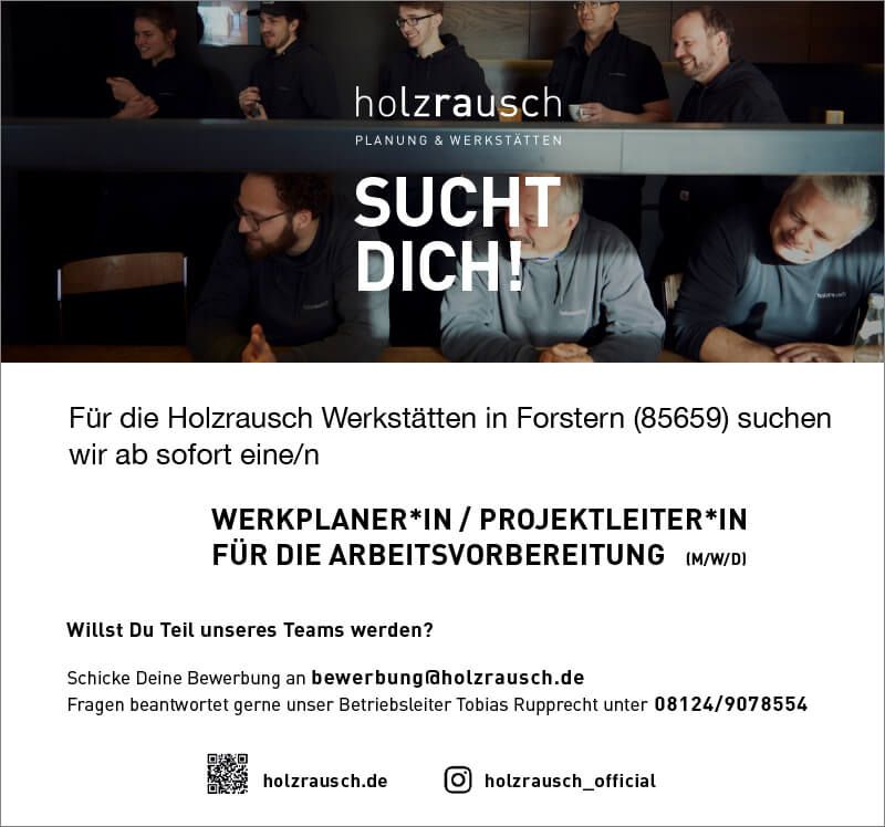 <a href="https://download.holzrausch.de/Holzrausch_Werkplaner112021.pdf" target="_blank">zur vollständigen Stellenbeschreibung</a>