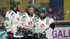 Quelle: Erding Gladiators, Freuen sich auf das Wochenende, v.l.: Florian  Zimmermann, Maximilian Forster und Erik Modlmayr.
