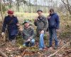 Quelle: Arächäolog. Verein - Veranstalter im Gelände bei der Probewanderung im März 2025: Dorothea Hutterer, Harald Krause, Franz Wenhardt und Uli Klapp.