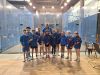 Quelle: SRC Erding, Squash in Bayern Nachwuchskader inkl. der SRC Erding Squashies vor dem neu errichteten Glascourt im Sportpark Nord in Nürnberg
