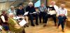 Quelle: Stadt Erding, v.l.: Christine Fredrich, Elfi Friedrich, Magdalena Koschek, Irene Dütsch, Klaus Schiermann (Regie), Helga Obermaier, Rudi Püchner und Ludwig Kirmair