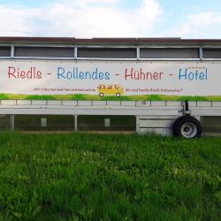 Riedls Rollendes Hühner Hotel und Hofladen` Logo
